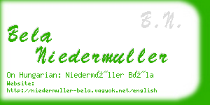 bela niedermuller business card